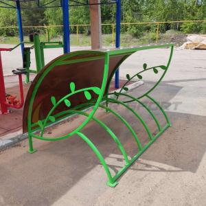 Купить Велопарковка крытая, с веточкой, цв. зеленый в Новоуральске 