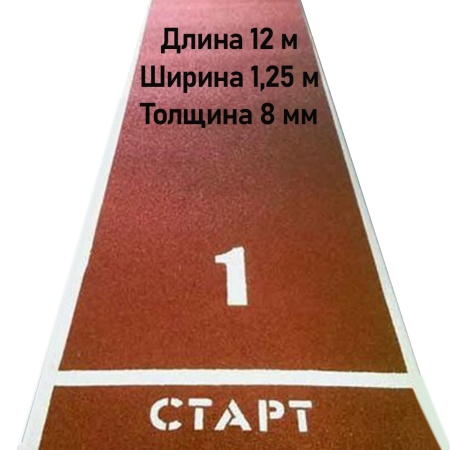 Купить Дорожка для разбега 12 м х 1,25 м. Толщина 8 мм в Новоуральске 