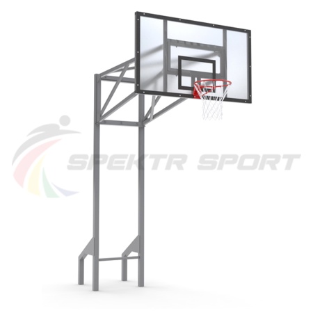 Купить Стойка баскетбольная уличная усиленная со щитом из оргстекла, кольцом и сеткой SP D 413 в Новоуральске 